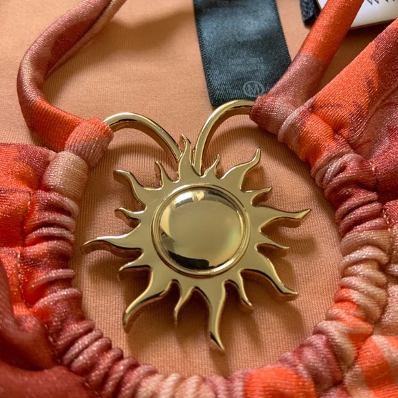 Revolve Beach Riot Milly Bikini Bottom Desert Oasis High Waist Rose Size M - Picture 8 of 10